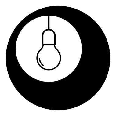 Çember Küre Ampul Belgesi Belge Simgesi Beyaz Arkaplan Düz Simgesinde İzole Edildi Beyaz Arkaplanda İzole Edildi