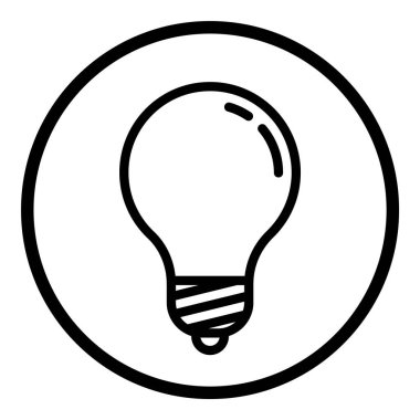 Çember Küre Ampul Belgesi Belge Simgesi Beyaz Arkaplan Düz Simgesinde İzole Edildi Beyaz Arkaplanda İzole Edildi