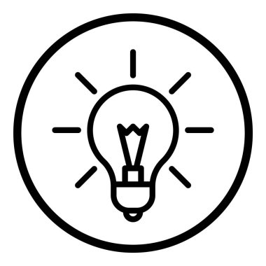 Çember Küre Ampul Belgesi Belge Simgesi Beyaz Arkaplan Düz Simgesinde İzole Edildi Beyaz Arkaplanda İzole Edildi