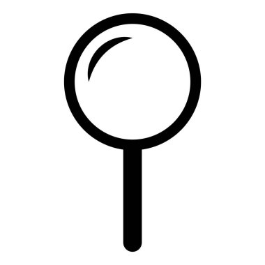 Büyüteç Simgesi Düz Simgesini Ara Beyaz Arkaplanda İzole Edildi