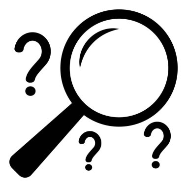 Büyüteç Simgesi Düz Simgesini Ara Beyaz Arkaplanda İzole Edildi