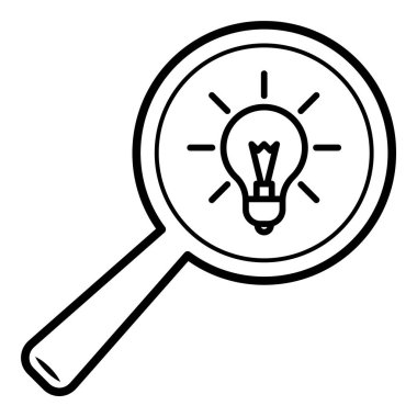 Büyüteç Simgesi Düz Simgesini Ara Beyaz Arkaplanda İzole Edildi