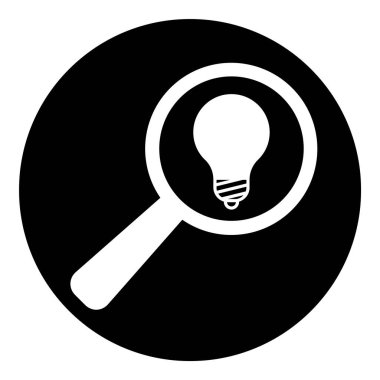 Büyüteç Simgesi Düz Simgesini Ara Beyaz Arkaplanda İzole Edildi