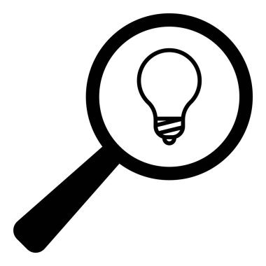 Büyüteç Simgesi Düz Simgesini Ara Beyaz Arkaplanda İzole Edildi