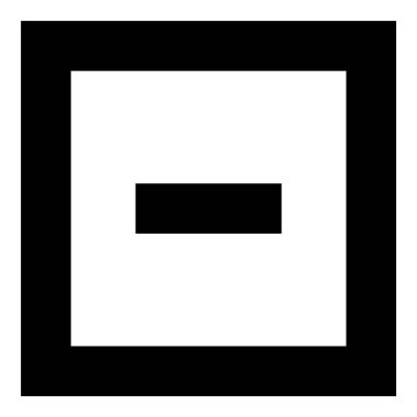 Kare Köşe Geometri Düz Simgesi Beyaz Arkaplanda İzole Edildi