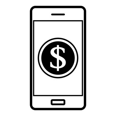 Dolar Para Birimi Düz Simgesi Beyaz Arkaplanda İzole Edildi