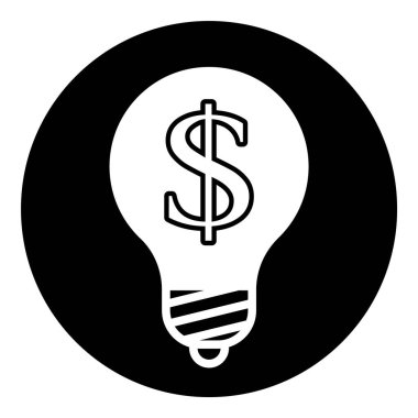 Dolar Para Birimi Düz Simgesi Beyaz Arkaplanda İzole Edildi