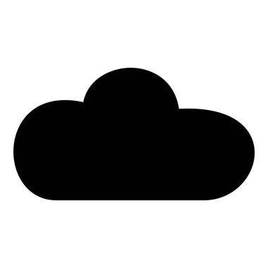 Bulut Hava Durumu Depolama Düz Simgesi Beyaz Arkaplanda İzole Edildi