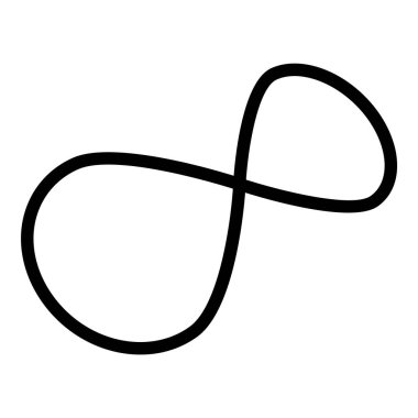 Sonsuzluk Düz Simgesi Beyaz Arkaplanda İzole Edildi