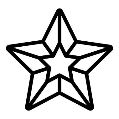 Yıldız Soyut Düz Simgesi Beyaz Arkaplanda İzole Edildi