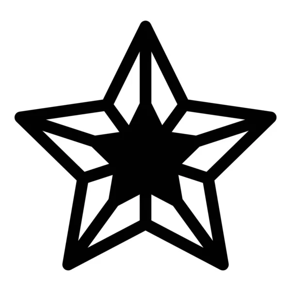 Star Night Winner Flat Ikon Isolerad Vit Bakgrund — Stock vektor