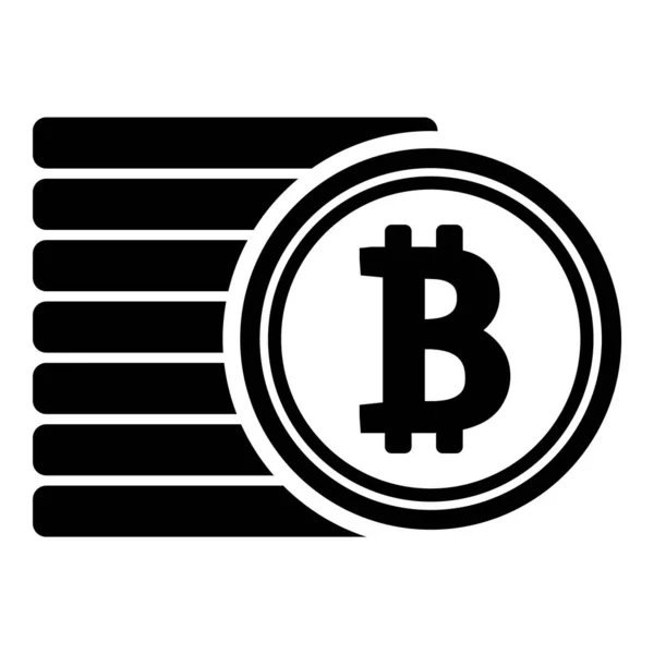 Kryptowaluta Waluta Bitcoin Pieniądze Płaska Ikona Izolowane Białym Tle — Wektor stockowy