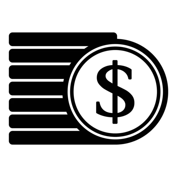 Dollar Money Currency Flat Icon Isolated White Background — Stock Vector