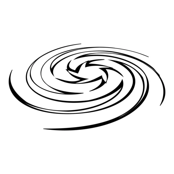 Spinning Galaxy Ícone Plano Abstrato Isolado Fundo Branco — Vetor de Stock