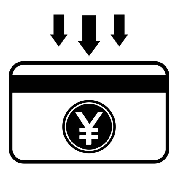 Carte Bancaire Recharge Icône Plate Isolé Sur Fond Blanc — Image vectorielle