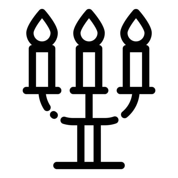 Κερί Και Κεριά Επίπεδη Εικόνα Απομονώνονται Λευκό Φόντο — Διανυσματικό Αρχείο