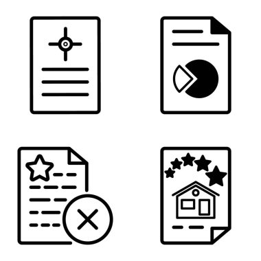 Doktor 1-2 Düz Simge Seti Beyaz Arkaplanda İzole Edildi