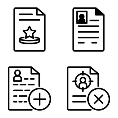 Doktor 1-2 Düz Simge Seti Beyaz Arkaplanda İzole Edildi