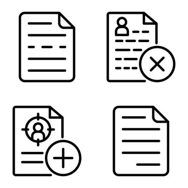 Doktor 1-2 Düz Simge Seti Beyaz Arkaplanda İzole Edildi