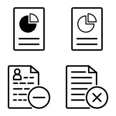 Doktor 1-2 Düz Simge Seti Beyaz Arkaplanda İzole Edildi