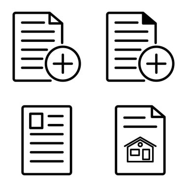 Doktor 1-2 Düz Simge Seti Beyaz Arkaplanda İzole Edildi