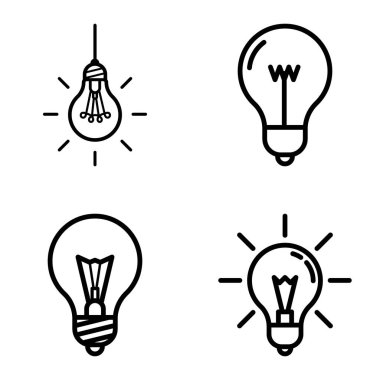Ampuller 1-3 Düz Simge Seti Beyaz Arkaplanda İzole Edildi