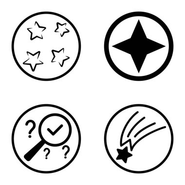 Daireler 1-2 Düz Simge Seti Beyaz Arkaplanda İzole Edildi