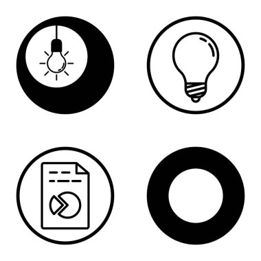 Daireler 1-2 Düz Simge Seti Beyaz Arkaplanda İzole Edildi