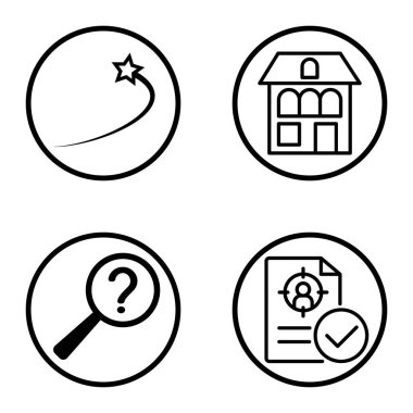 Daireler 1-2 Düz Simge Seti Beyaz Arkaplanda İzole Edildi