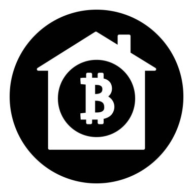 Bitcoin Düz Simgesi Beyaz Arkaplanda İzole Edildi