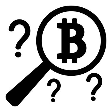 Bitcoin Düz Simgesi Beyaz Arkaplanda İzole Edildi