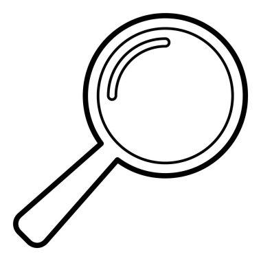 Büyüteç Simgesi Düz Simgesini Ara Beyaz Arkaplanda İzole Edildi