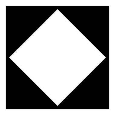 Kare Köşe Geometri Düz Simgesi Beyaz Arkaplanda İzole Edildi