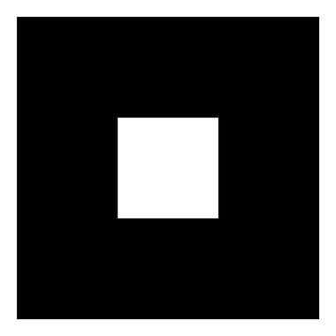 Kare Köşe Geometri Düz Simgesi Beyaz Arkaplanda İzole Edildi