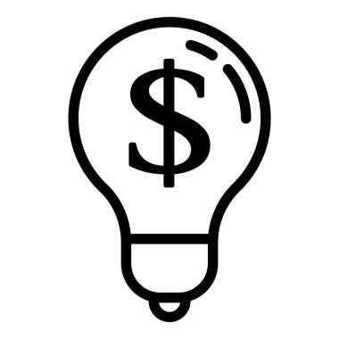 Dolar Para Birimi Düz Simgesi Beyaz Arkaplanda İzole Edildi