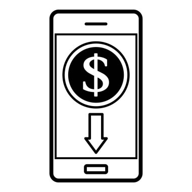 Dolar Para Birimi Düz Simgesi Beyaz Arkaplanda İzole Edildi