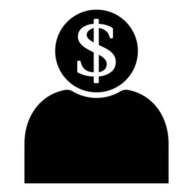 Dolar Para Birimi Düz Simgesi Beyaz Arkaplanda İzole Edildi