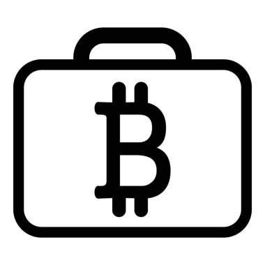 Bitcoin Davası Düz Simgesi Beyaz Arkaplanda İzole Edildi