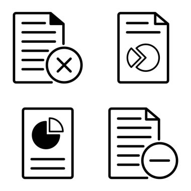 Doktor 1-2 Düz Simge Seti Beyaz Arkaplanda İzole Edildi