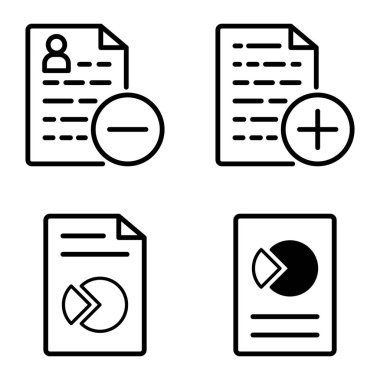 Doktor 1-2 Düz Simge Seti Beyaz Arkaplanda İzole Edildi