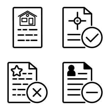 Doktor 1-2 Düz Simge Seti Beyaz Arkaplanda İzole Edildi