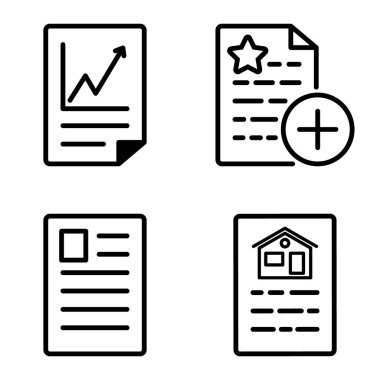 Doktor 1-2 Düz Simge Seti Beyaz Arkaplanda İzole Edildi