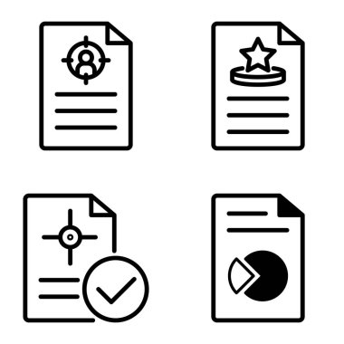 Doktor 1-2 Düz Simge Seti Beyaz Arkaplanda İzole Edildi