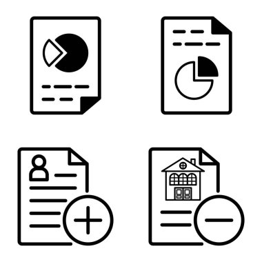 Doktor 1-2 Düz Simge Seti Beyaz Arkaplanda İzole Edildi