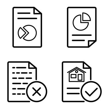 Doktor 1-2 Düz Simge Seti Beyaz Arkaplanda İzole Edildi