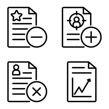Doktor 1-2 Düz Simge Seti Beyaz Arkaplanda İzole Edildi