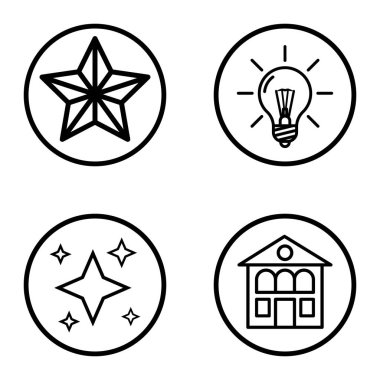 Daireler 1-2 Düz Simge Seti Beyaz Arkaplanda İzole Edildi