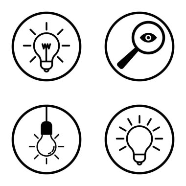 Daireler 1-2 Düz Simge Seti Beyaz Arkaplanda İzole Edildi