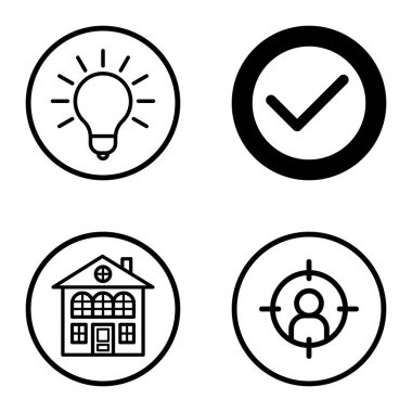 Daireler 1-2 Düz Simge Seti Beyaz Arkaplanda İzole Edildi