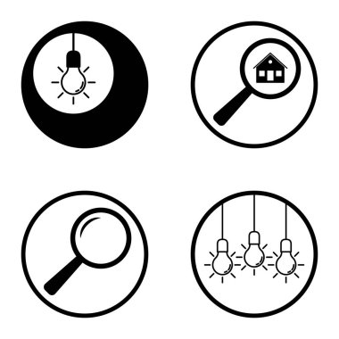 Daireler 1-2 Düz Simge Seti Beyaz Arkaplanda İzole Edildi